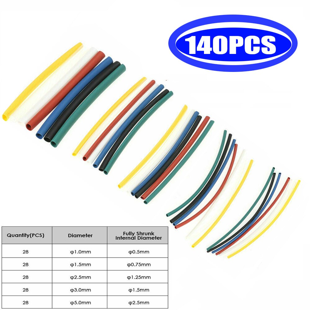 328pcs Assorted Electrical Wire Terminals Insulated Crimp Connector Spade Ring Set: 140pcs