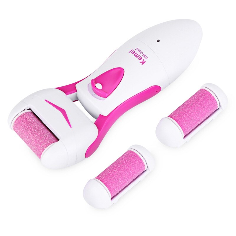 Kemei-Lima eléctrica para pies Dispositivo de eliminación de piel muerta dura, exfoliante para pie, removedor de talón, herramientas de cuidado de pedicura