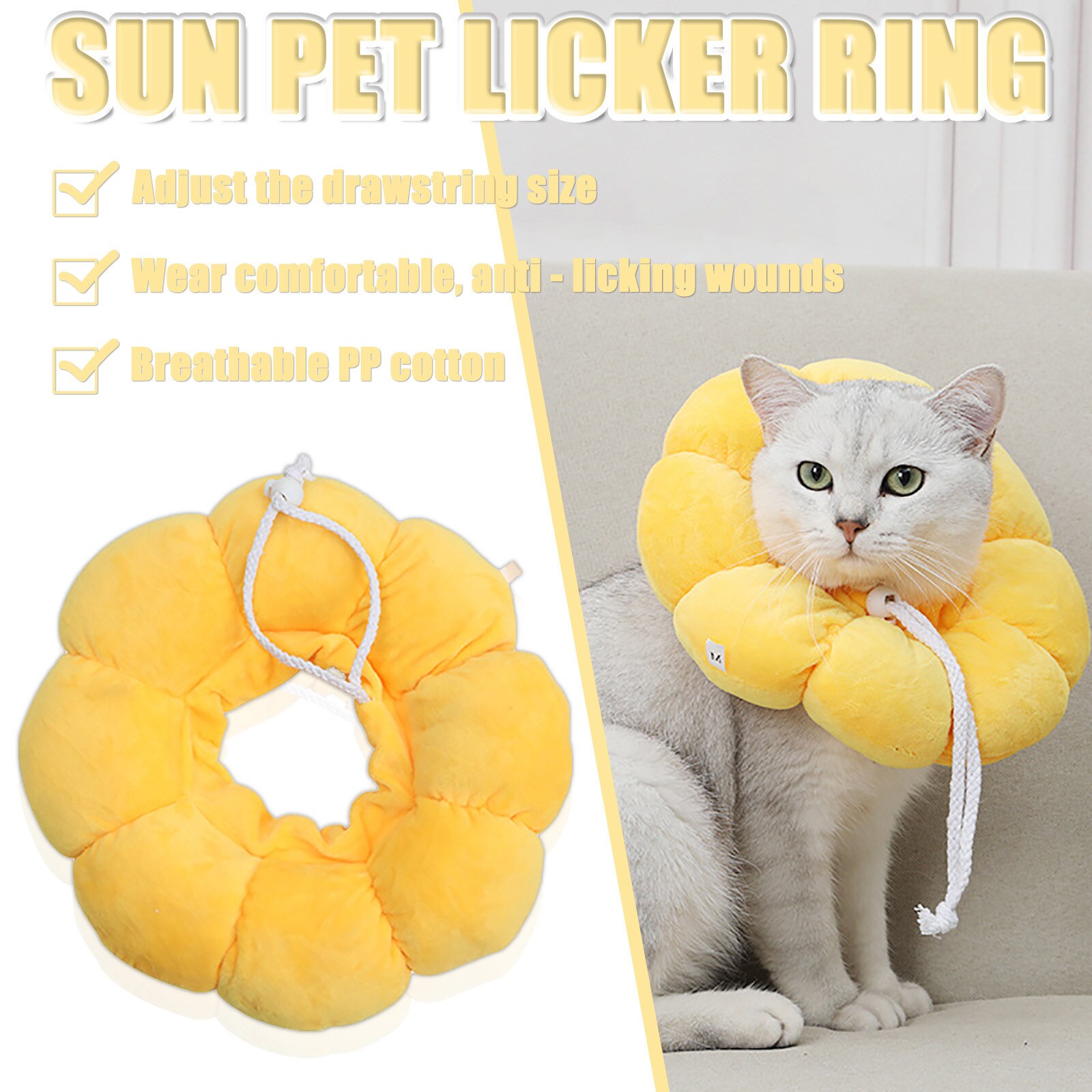 25 # Zon Bloem Ring Kat Lick Kraag Dierbenodigdheden Hond Hals Cover Kat Hoofd Hond Huisdier Sterilisatie Schaamte Cirkel katoen Kraag Huisdier
