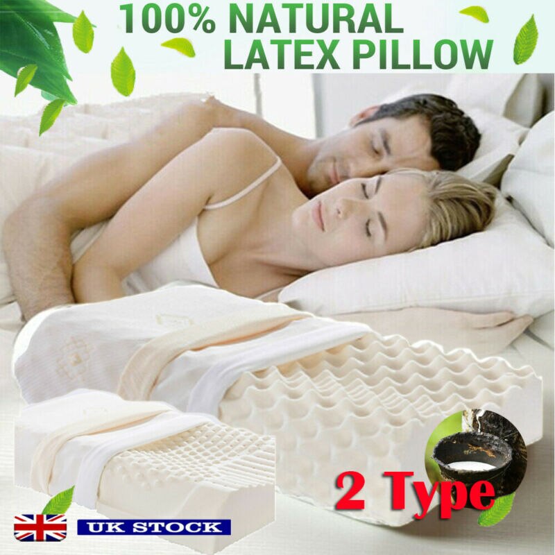Masserer 100%  naturligt sengetøj thailand ventileret latex blødt skum pude / aftageligt betræk komfort seng sove støtte
