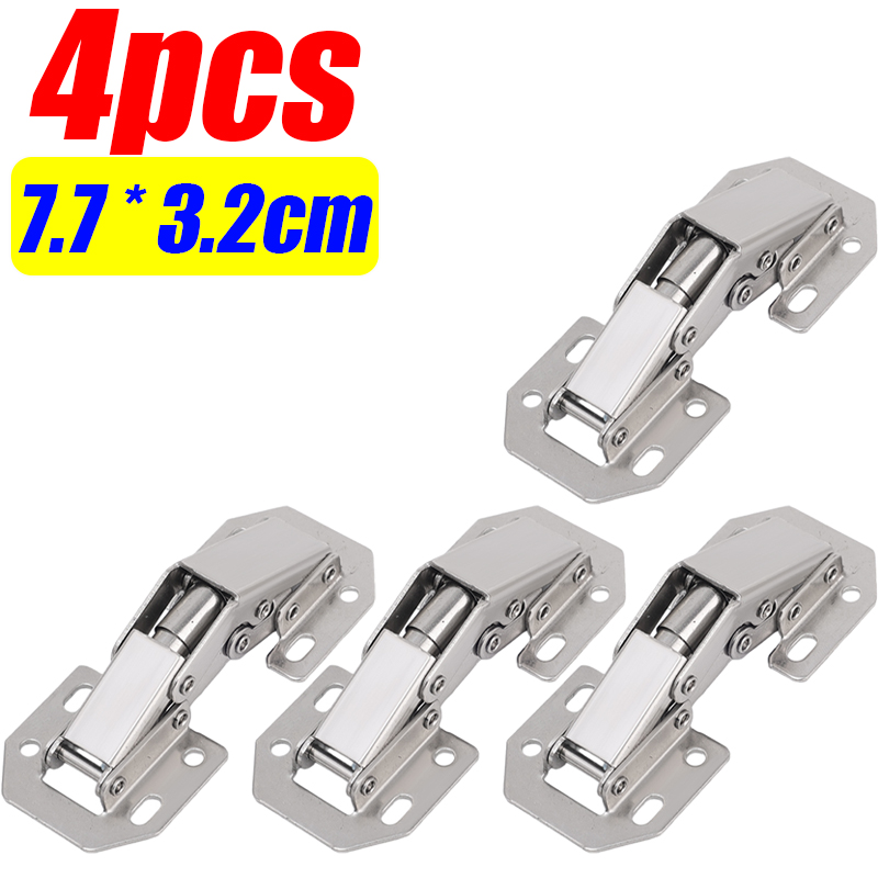 2-10 STUKS 90 Graden Kast Scharnier 3/4in Geen-Boren Gat Kastdeur Hydraulische Scharnieren Soft Close met Schroeven Meubelbeslag: TRANSPARENT