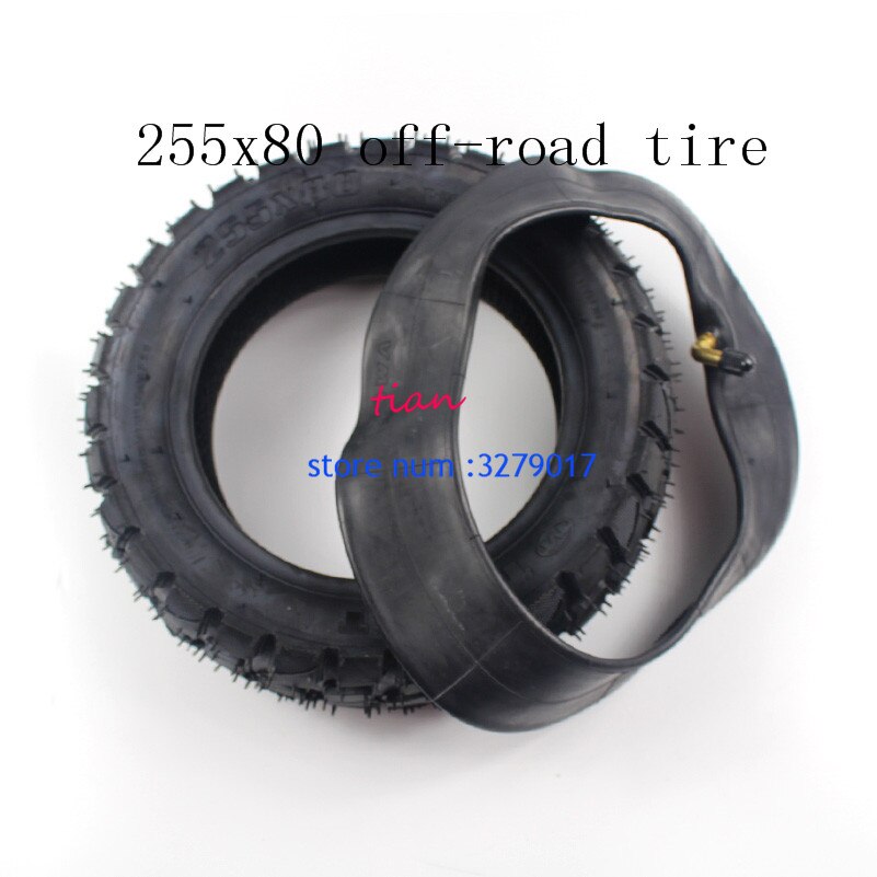 Size 80/65-6 Tyre Inner Tube 10x3.0-6 Inner Outer Tyre for Electric Scooter Speedual Grace 10 Zero 10X 10 * 3.0: 255 80out inner