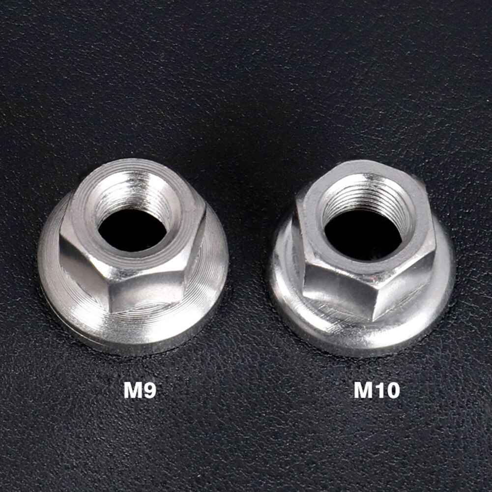 2PCS M9/M10 Nuts Stainless Steel Bike / Cycle Wheel Axle Track Nuts Screws For Dead-flying Front / rear Hubs Cycling Parts