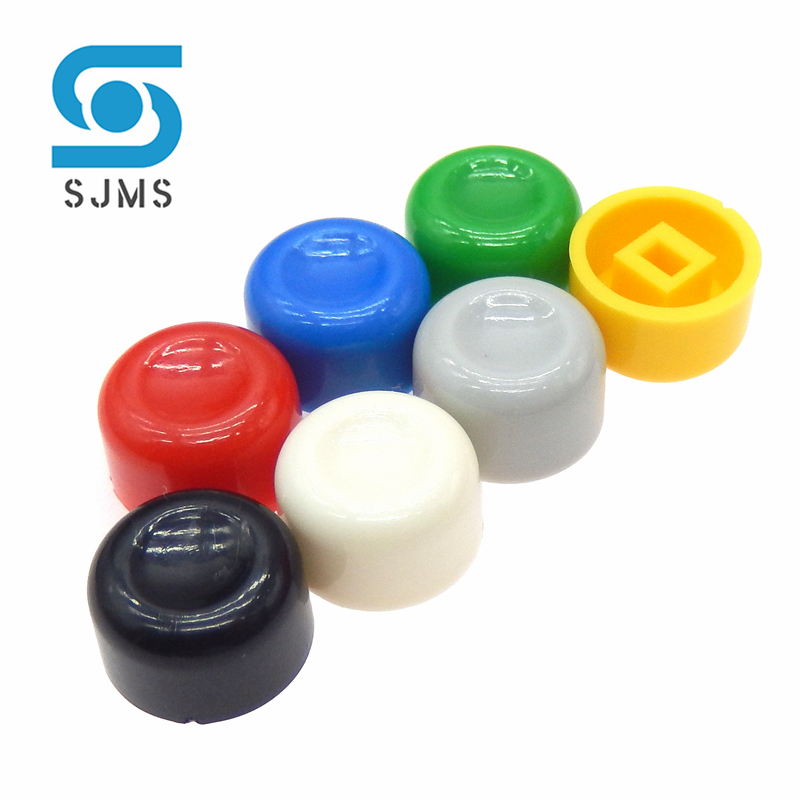 Capuchon de bouton-poussoir Tactile Micro A01, 50 pièces, pour interrupteurs 5.8x5.8, 7x7, 8x8x8.5x8.5mm, 7 couleurs, 13.2x7.8MM