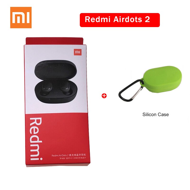 Xiaomi Redmi AirDots 2 TWS Bluetooth 5.0 Noise Reduction with Mic AI Control Redmi AirDots S True Wireless Headset: Airdots 2 green