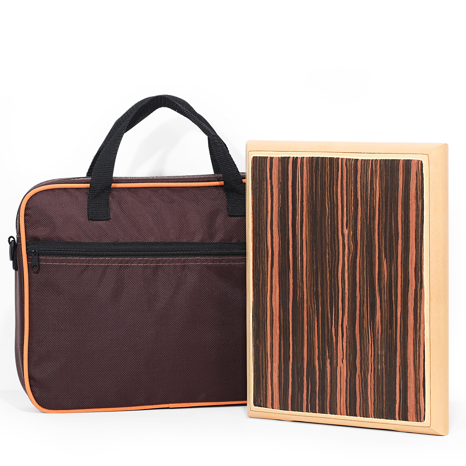 Travel Cajon Drum Flat Hand Drum Zebra Wood Persussion Drum Instrument for Rhythm Sense Practice 31.5 * 24.5 * 4.5cm: Type B