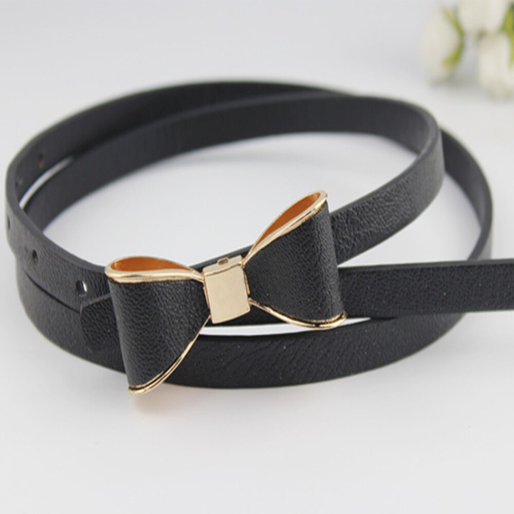 1pc Frauen Perlen Perlen O-Ring Schnalle Gürtel PU Taille Gürtel Für Dame Kleid Kleidung Zubehör Schwarz Leder luxus Bund