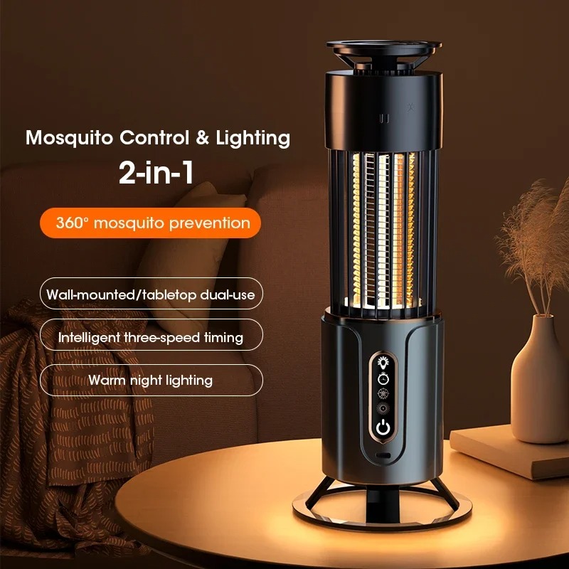 Muggen Killer Lamp Mute Anti-Muggen Lamp Oplaadbare Elektronische Muggen Killer Muggenmelk Timing Modus op drie niveaus