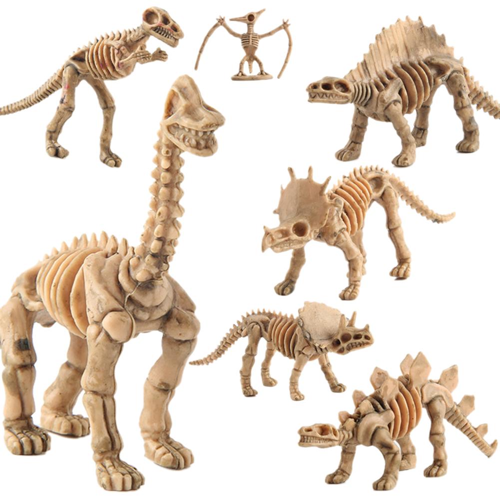 12 stuks Plastic Dinosaurus Model Simulatie Levensechte Skelet Dino Cijfers Educatief Speelgoed Collectie Voor Kinderen Speelgoed