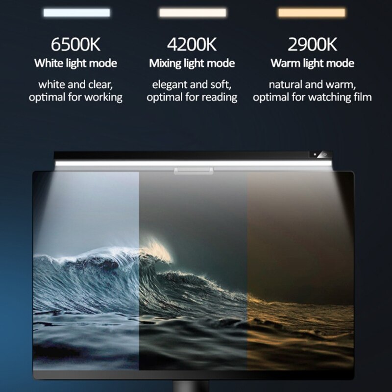 Computer Monitor Light Screen Light Bar e-Reading LED Task Lamp with No Glare on Screen, USB Powered Monitor Lamps