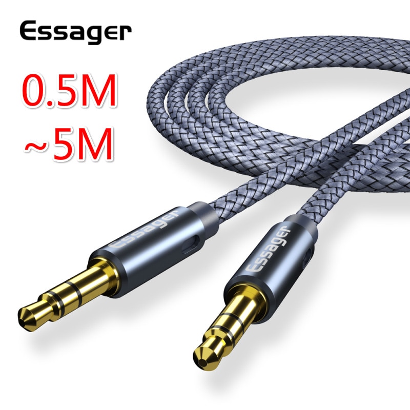 0.5M 1.2M 2M 3M 5M 3.5mm Aux Audio Cable Audio Auxiliary Line Extension Cord For Xiaomi Accessories For Mobile Phone TXTB1