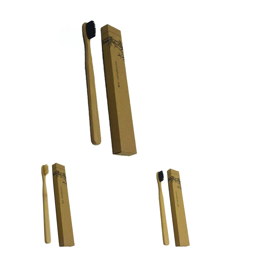 Bamboo Handle Toothbrush Nylon/Sharpen Wire Bristles Toothbrushes for Home Hotel For Adults