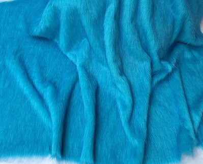 Black pink 7cm plush faux fur fabric long pile solid white fur fabric for sewing counter Jewelry Display background Photography: Blue