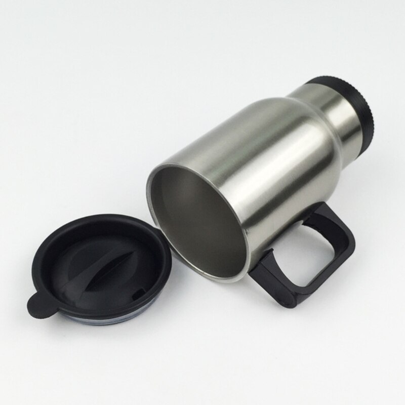450ml Stainless Steel Silver Travel Blank Sublimation Mug Coffee Thermos Cup with Handle Lid for Heat Press Printing