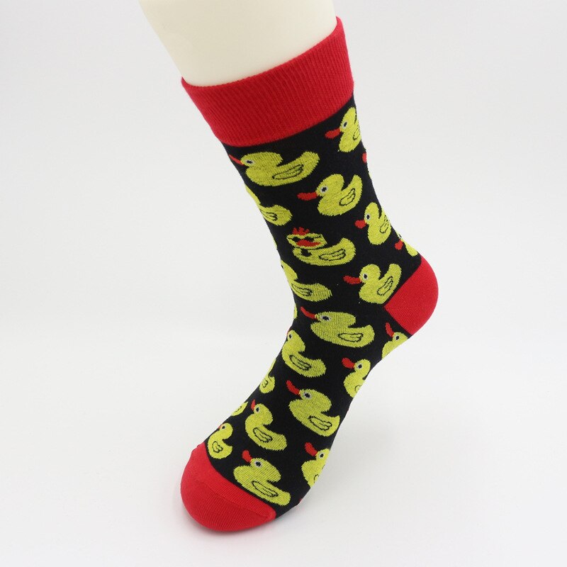 1 pair men socks combed cotton bright colored funny socks men's calf crew socks for business causal dress wedding: 16