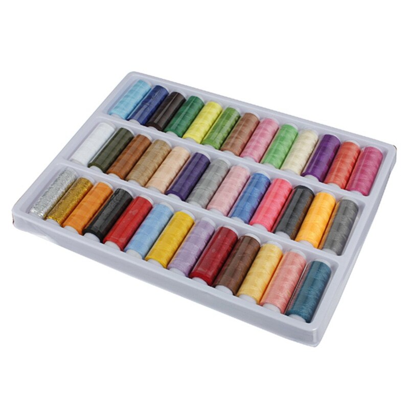 39 Rolls Assorted Colour Spools Polyester Thread For Sewing Hand Machine