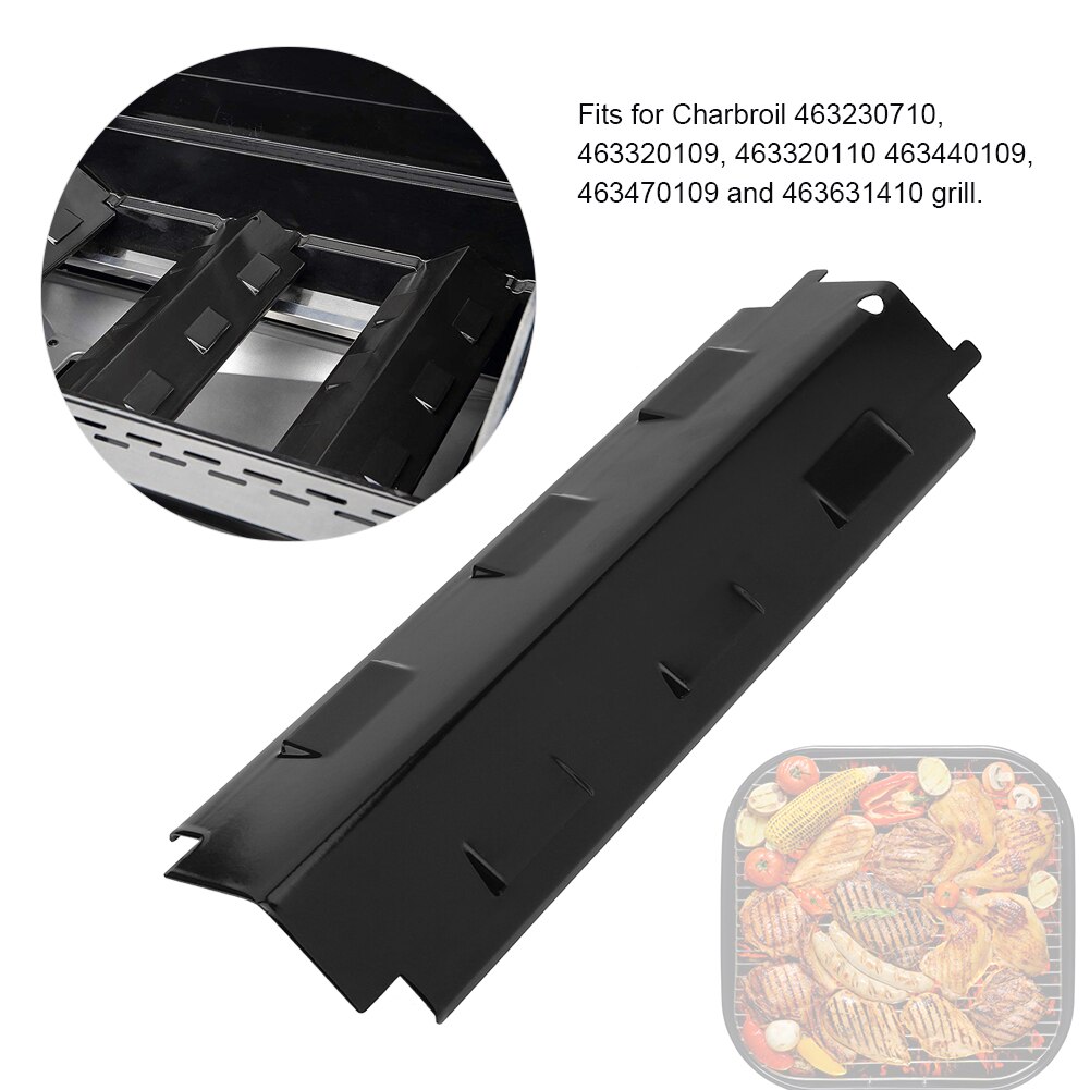 4 Uds. Carpas de calor para parrilla de Gas de acero inoxidable Placa de calor apta para parrilla de repuesto Charbroil