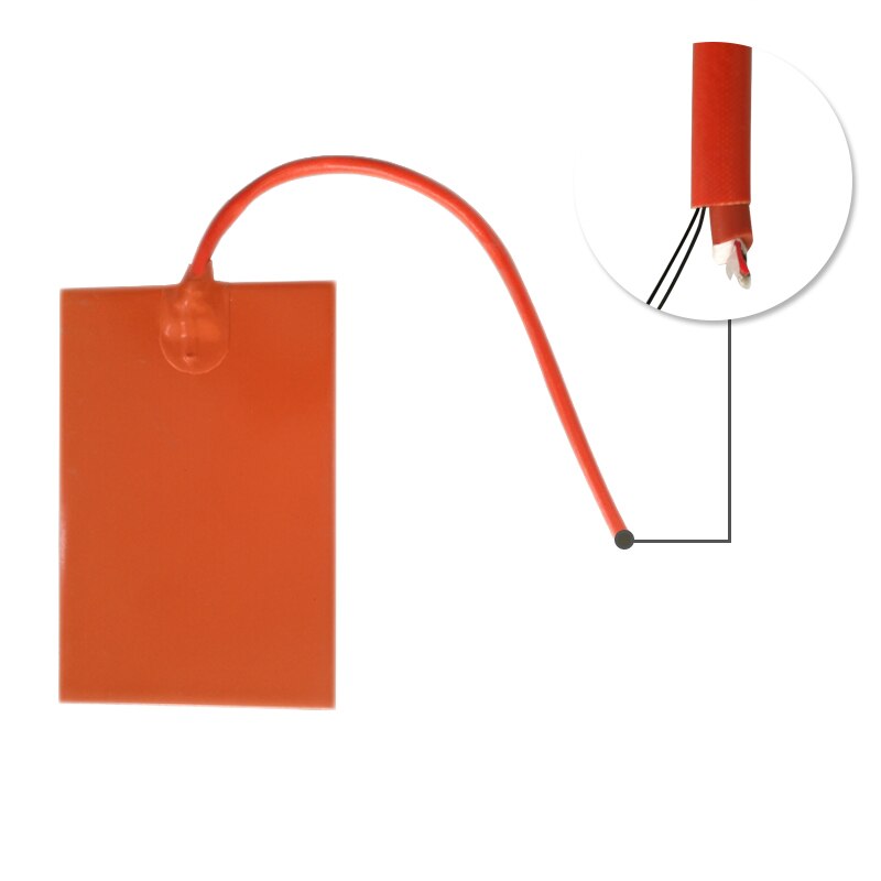 12v 270w ronde 300mm siliconen verwarmingsbed met 3m lijm: 24v 300w