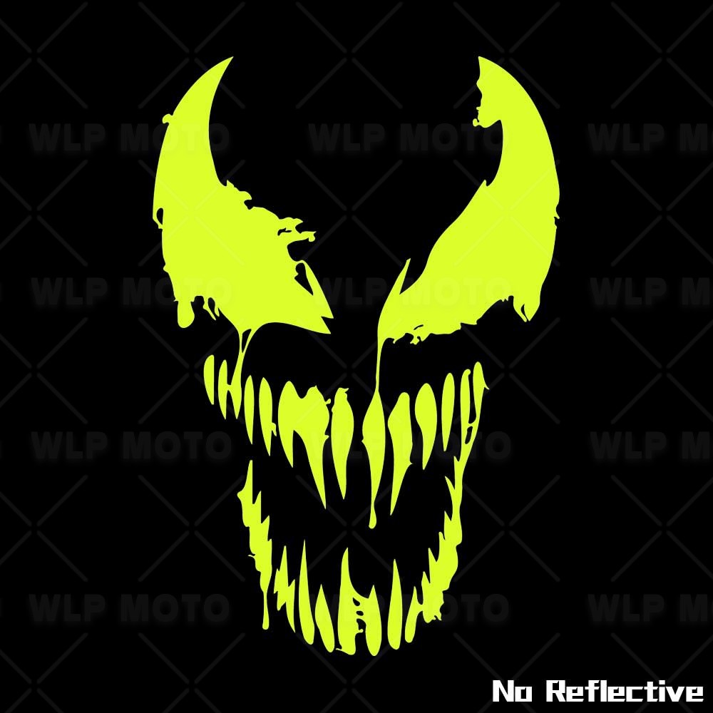 Autocollant de moto fantôme Venom, décalcomanies de décoration pour réservoir de carburant, pare-brise, carrosserie de voiture, fenêtre triangulaire, autocollants imperméables, accessoire: S-Mall / MULTI
