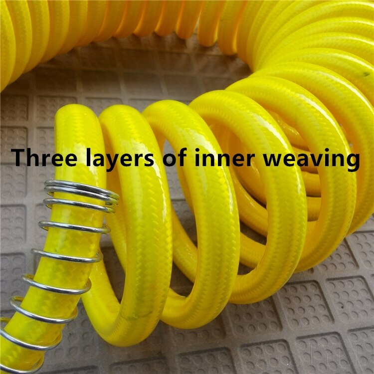 Three-layer fully braided pipe spiral pipe traction truck explosion-proof, pressure-resistant and anti-freeze PU connecting pipe: Lavender