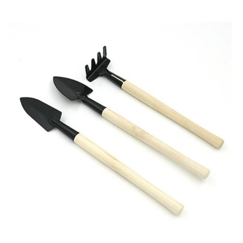 Mini Garden Tool Shovel Rake Spade Wooden Handle Plant label Seed growing bag Sets Kits Gardening Soil Raising Flowers: Gardening tools