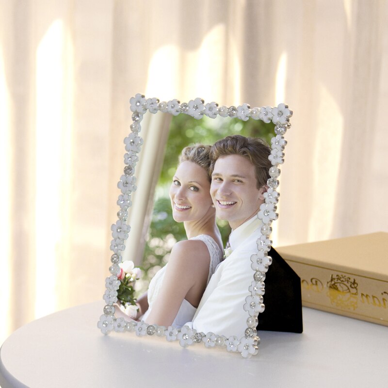 LASODY Flower And Butterfly Photo Frame Couple Wedding Anniversary 4x6 Picture Frames Valentine's Day Lady Frame