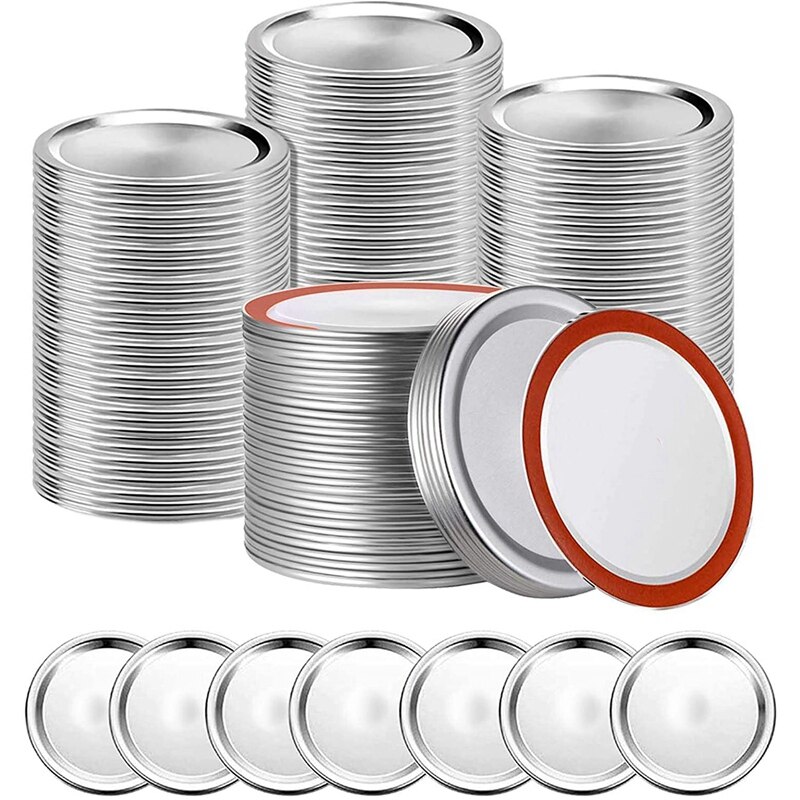 Canning Lids,120 PCS Mason Jar Lids,Regular Mouth Canning Lids,Metal Lid Split-Type with Airtight Seal and Leak Proof: Default Title