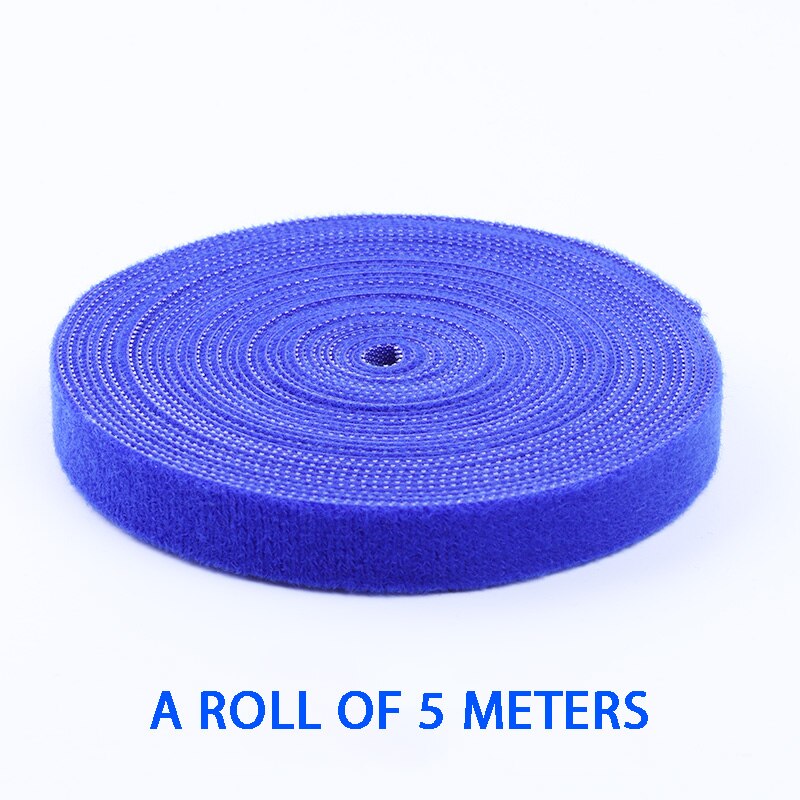 5 Meters/roll magic tape nylon cable ties Width 2 cm wire management cable ties 6 colors to choose from DIY Velcro: Blue