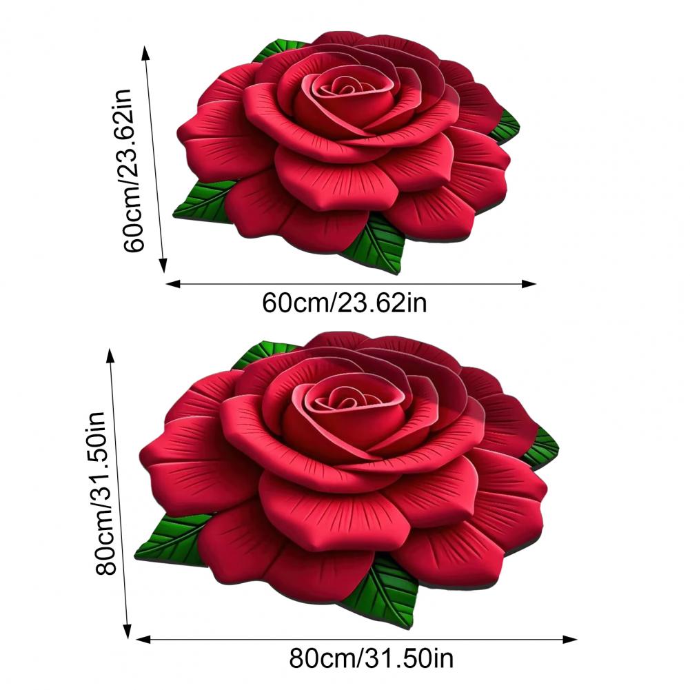 60/80cm Pluszowa mata podłogowa Kwiatowy nadruk 2D Chłonny dywanik z ziemi okrzemkowej Dywanik z kwiatowym wzorem robić sypialni Wejście Kuchnia