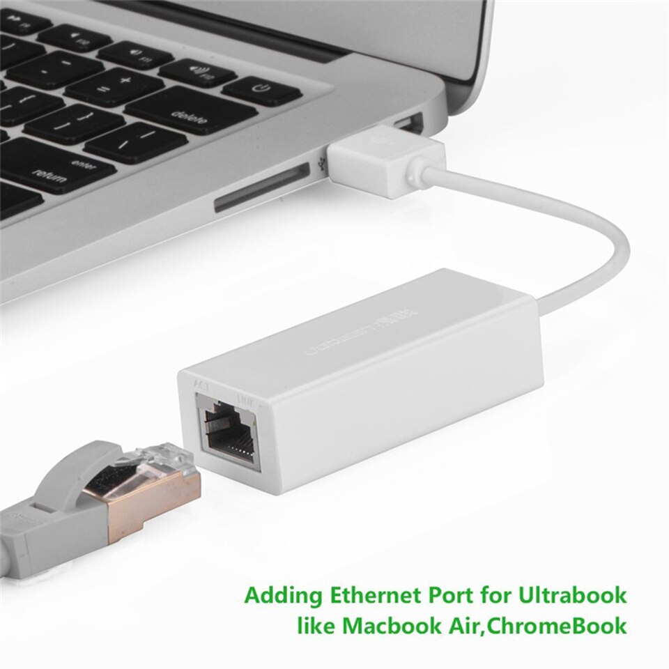 Computer USB Ethernet Adapter Usb 2.0 Network Card USB to Ethernet RJ45 Lan Gigabit Internet for Windows 7/8/10 USB With Drive