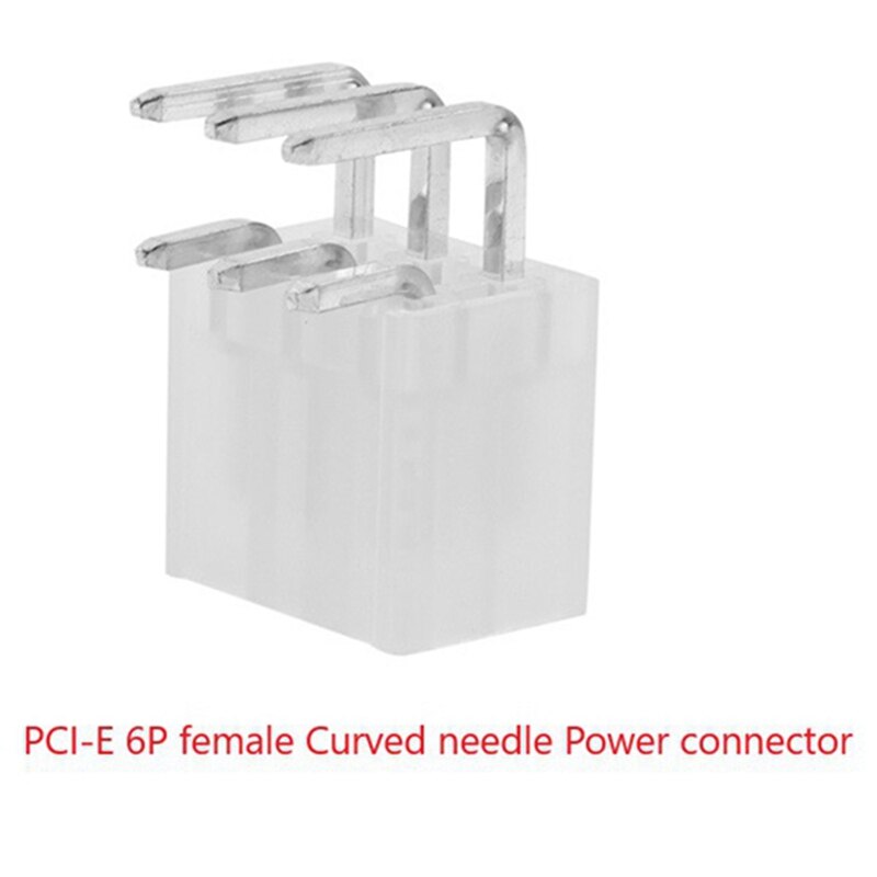 100Pcs 4.2MM 6 Pin Header Male Pin for Graphics Card GPU PCI-E PCIe Power Connector Right Angle Through Hole Video Card