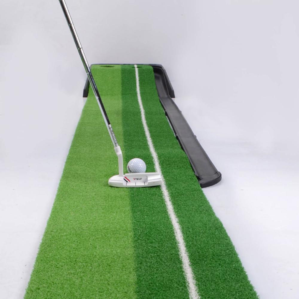 Portable 3m/2.5m Indoor Golf Putting Green Swing Trainer Set Putter Fairway Lawn Golf Training Aids Office Home Mat Accessories