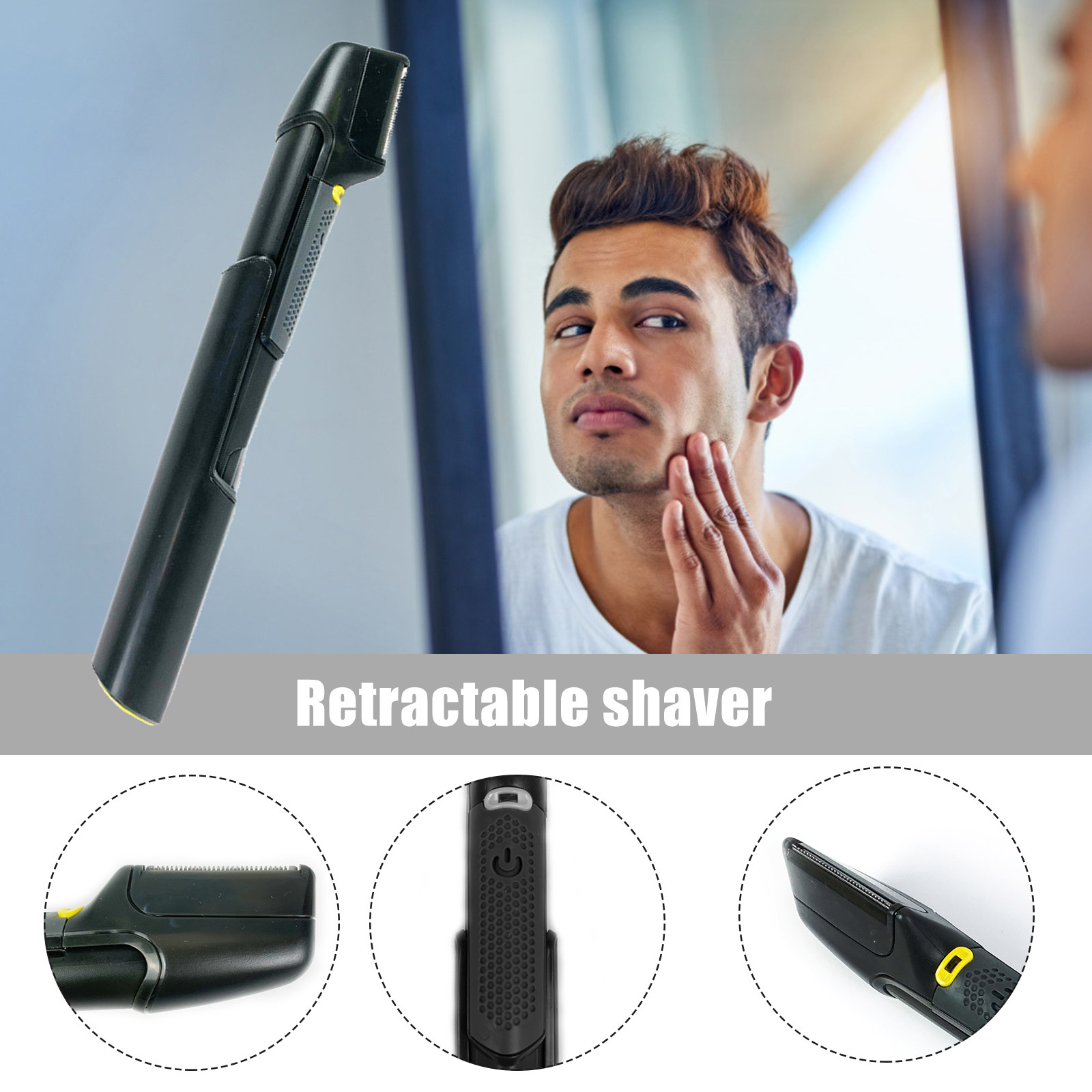 Professionele Baard Trimmer-Intrekbare Haar Remover Tool Nose &amp; Ear Body Trimmer Scheerapparaat Met Precisie Baard Trimmer