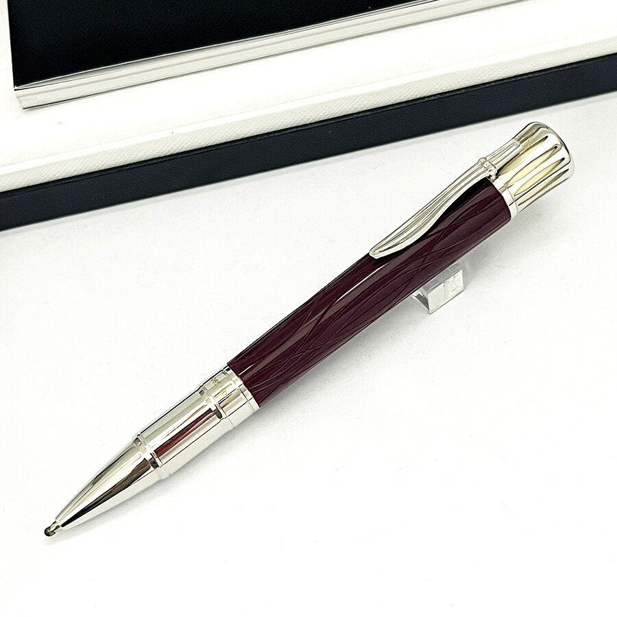 Mark Twain Rollerball Pen Balpennen Blauw Wijnrood Hars Graveren Kantoor Schoolbenodigdheden Met Serienummer 0068/8000 H: 5 / no box