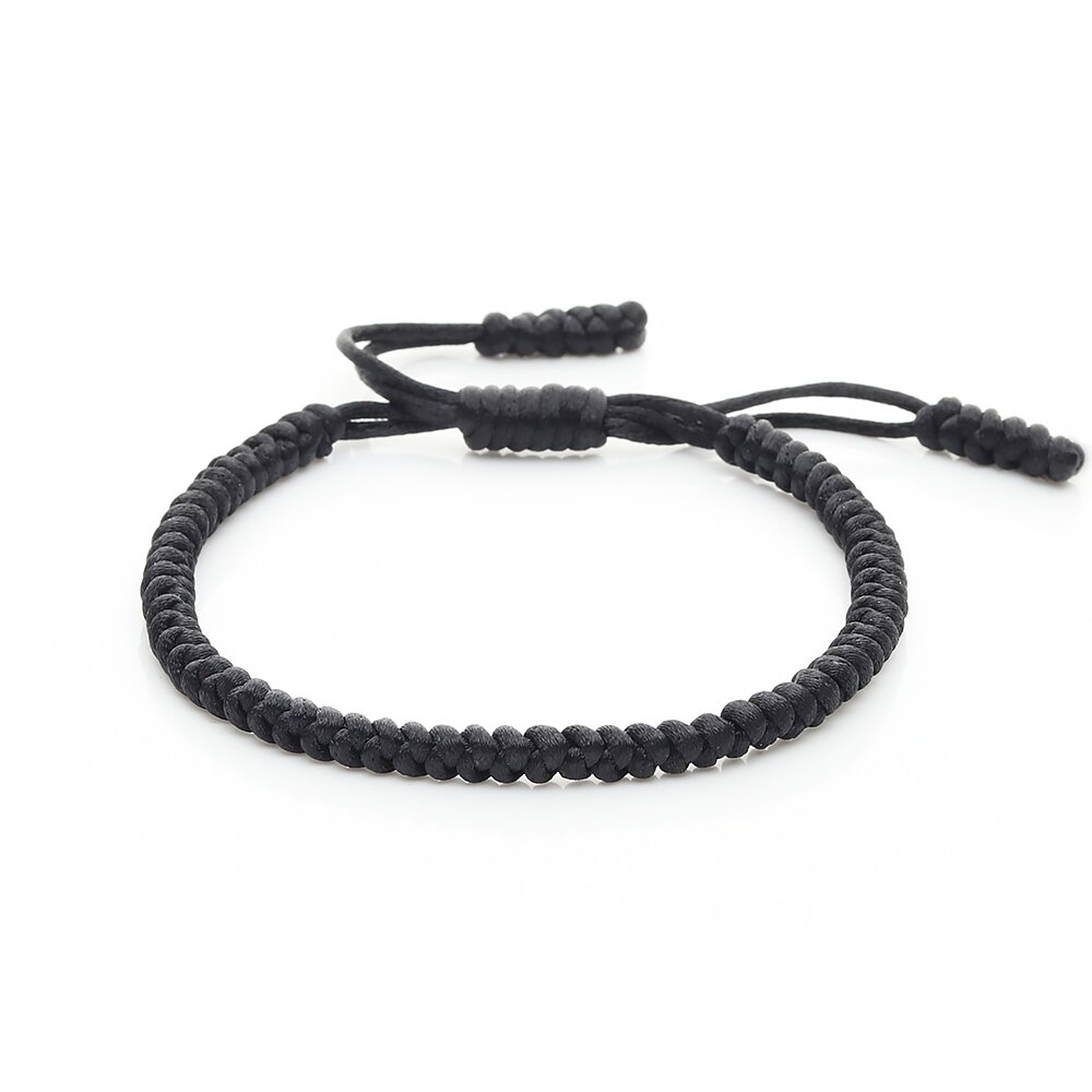 Best Friend bracciale nodi fatti a mano filo nero buddista tibetano braccialetti intrecciati per donna uomo coppia gioielli in corda regolabile: Rope 2