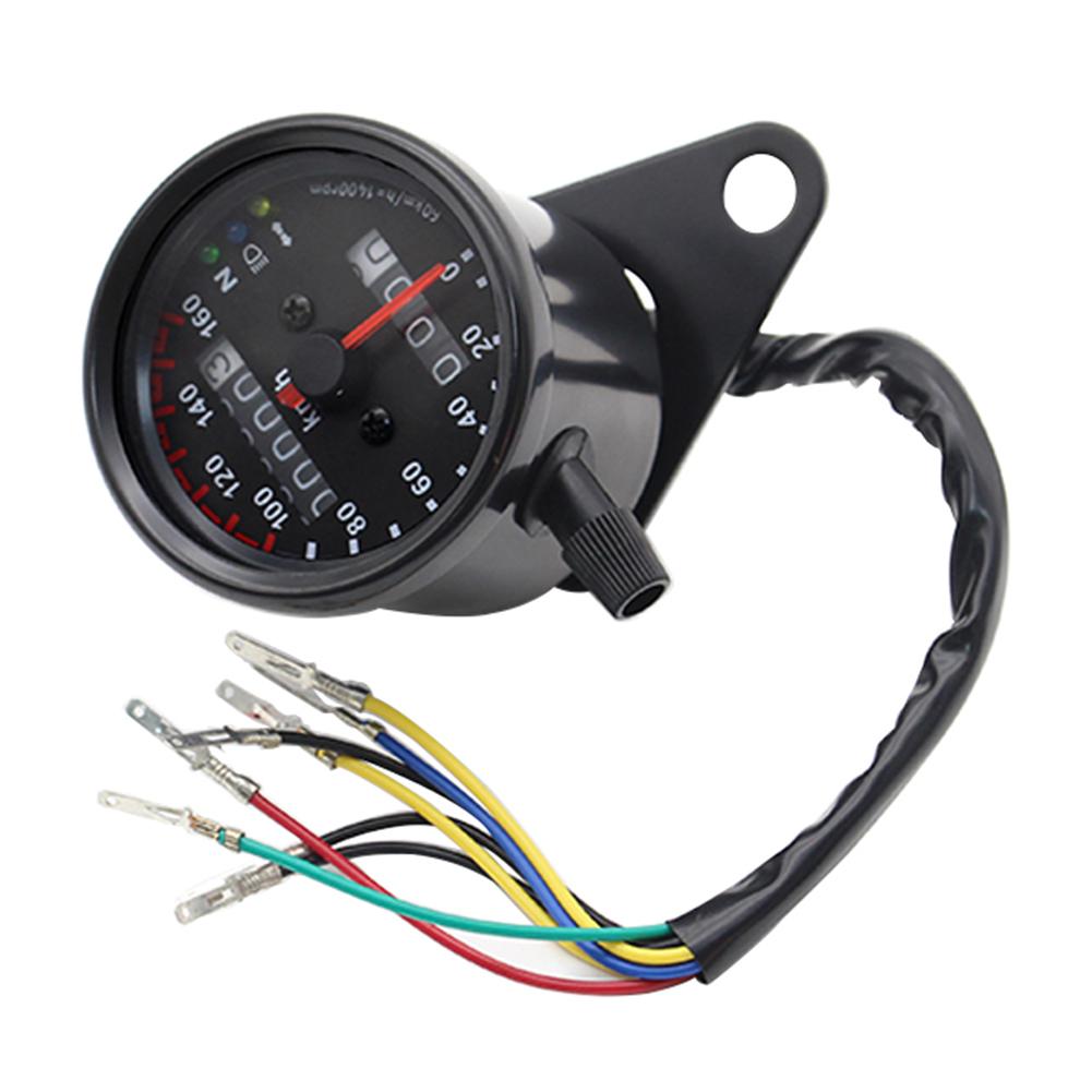 Duurzame Motorfiets Snelheidsmeter Klassieke Delicate 12V Motorfiets Snelheidsmeter Kilometerteller Met Neutrale Gear Richtingaanwijzer