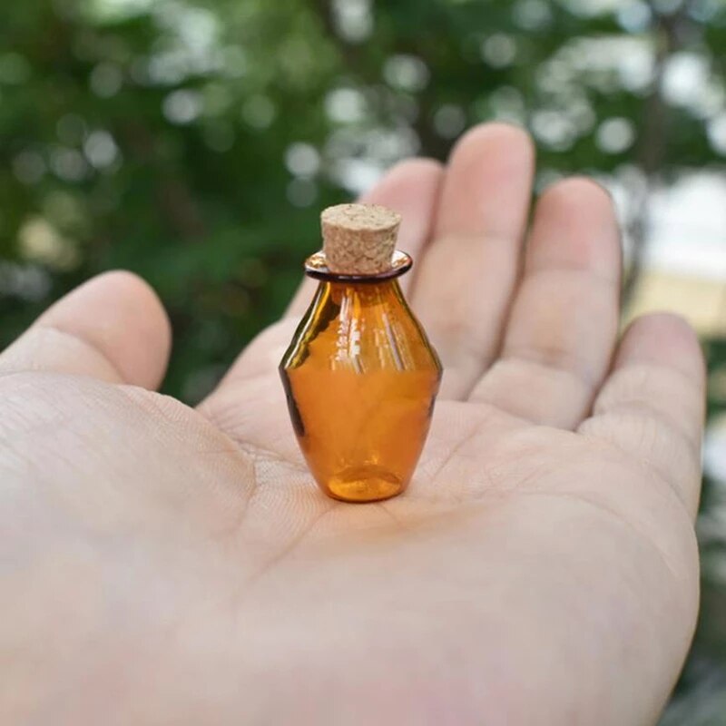 Mini Glass Bottles Cork Stopper Small Empty Glass Bottle With Cork Decorative Wish Glass Jars Wedding Containers Craft