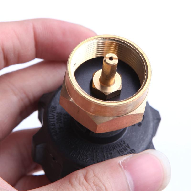 1 lb gass propan tank flasker regulator ventil refill adapter komfyr utendørs camping fotturer grill matlaging regulator ventil