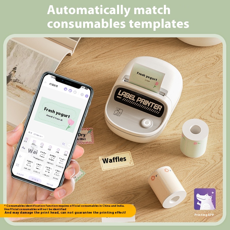 HPRT T20 Intelligent Label Printer Thermal Sensitive Long Battery Life Handheld Portable Bluetooth Pocket Label Machine Custom