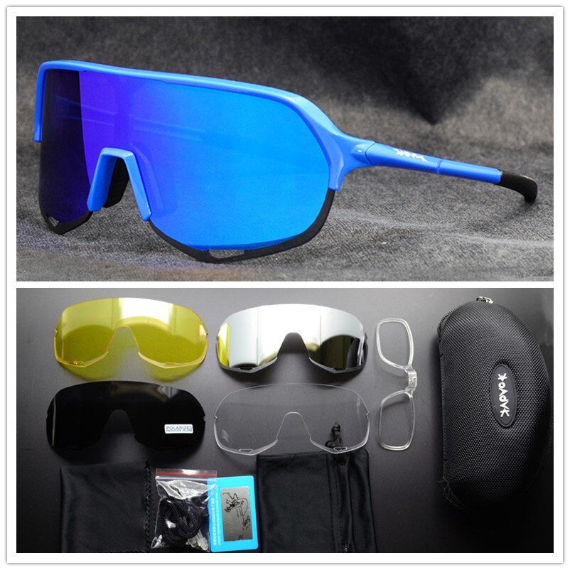 Fietsen Bril Gepolariseerde TR90 5 Lens Outdoor Sport Bril Mtb Racefiets Bril Fietsen Eyewear UV400 Fietsen Zonnebril: KEST-06