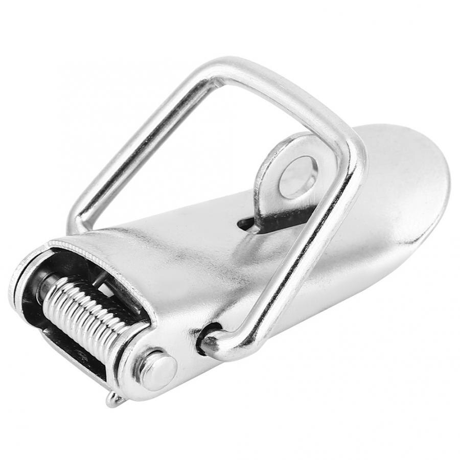 10Pcs Hasp Latch Lock Spring Buckle Iron Nickel Plated Fastener Case Hardware Fitting