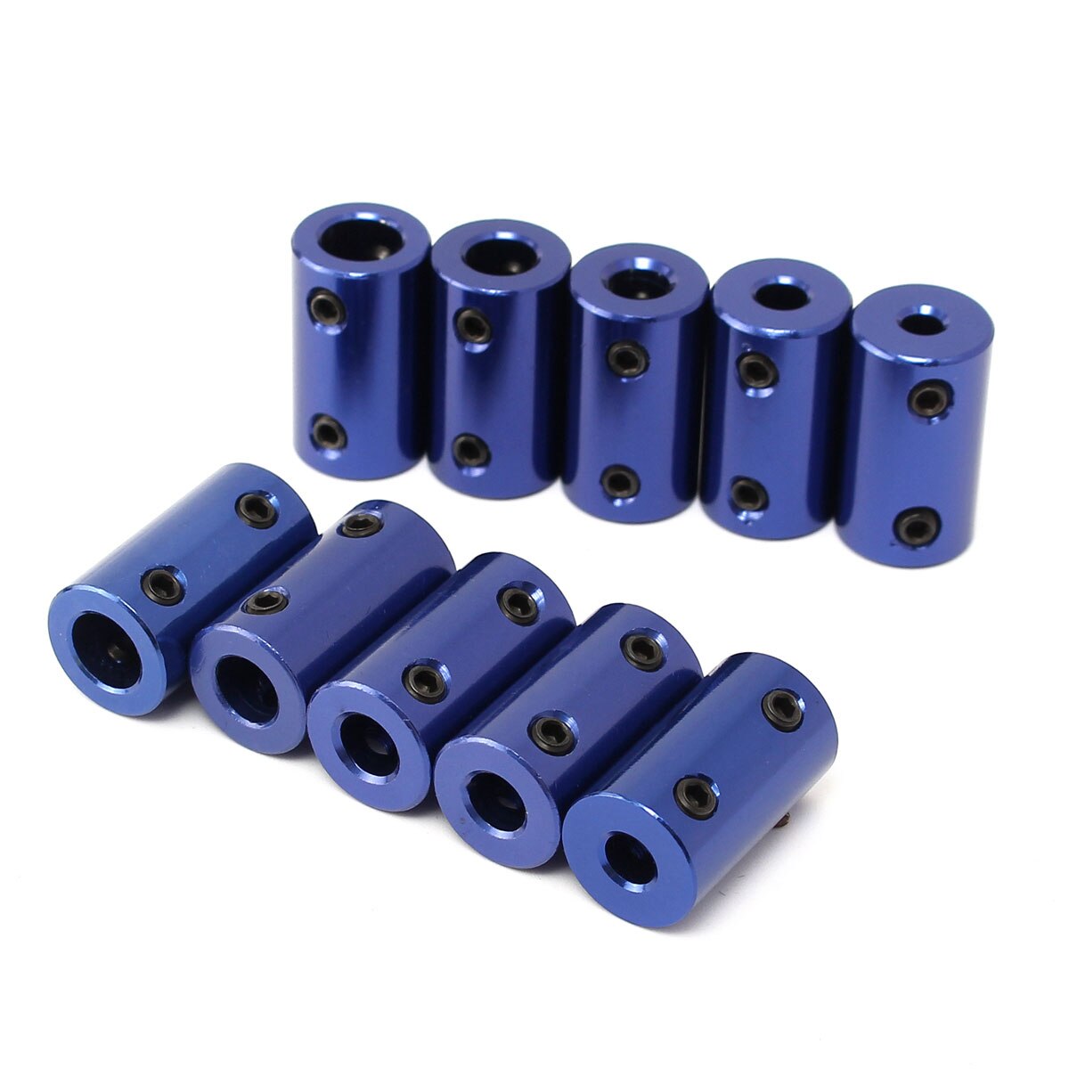 1 stk. blå aluminiumslegering motorakselkobling 4/5/6/8mm koblinger stålstålkobling drevmotorforlængelsesaksel
