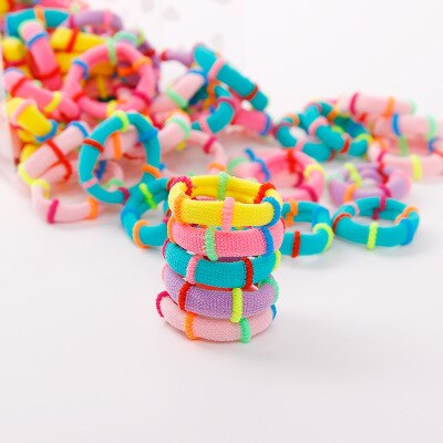 100pcs accessori per capelli per bambini coreani per ragazze larghezza 3cm anello per asciugamano per capelli anello per capelli per bambini elastico corda per capelli