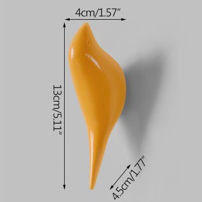 Stongwell Nordic 3D Vogel Enkele Haak Houder Dier Kapstok Badkamer Opslag Thuis Slaapkamer Muur Opknoping Decoratie Craft: 7