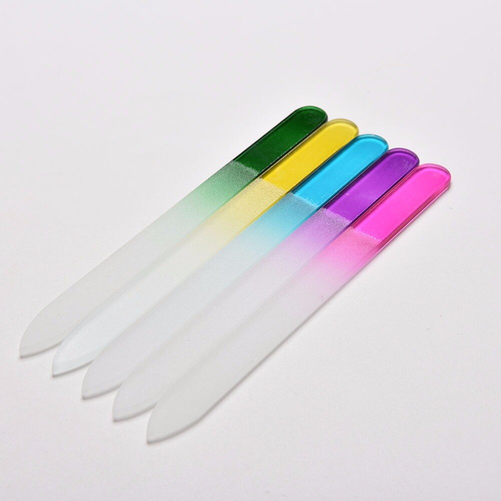 Durable Crystal Glass Nail Art Buffer Files Pro File Manicure Device Tool 1pc