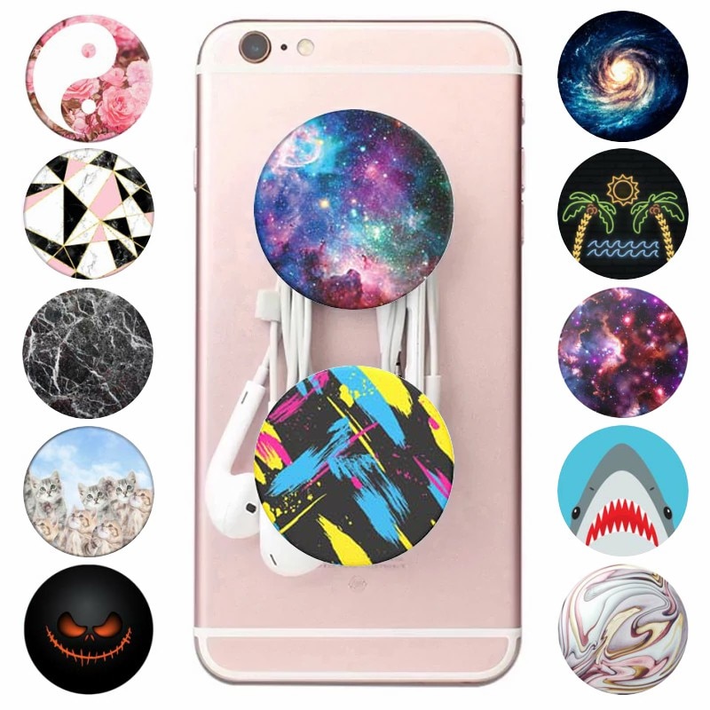 Popping попсокет Para Telefones celulares Titular Bolso Do Telefone Tomada Pipsocket Mesa Redonda de Expansão Suporte e Aderência Pops Anel de Dedo