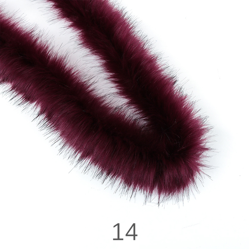 Verdickt Künstliche Kaninchen Fell Trim Kleidung Zubehör Faux Pelz Streifen Für Pullover Mantel Haube Hut DIY Flauschigen Bekleidungs Materialien: 14