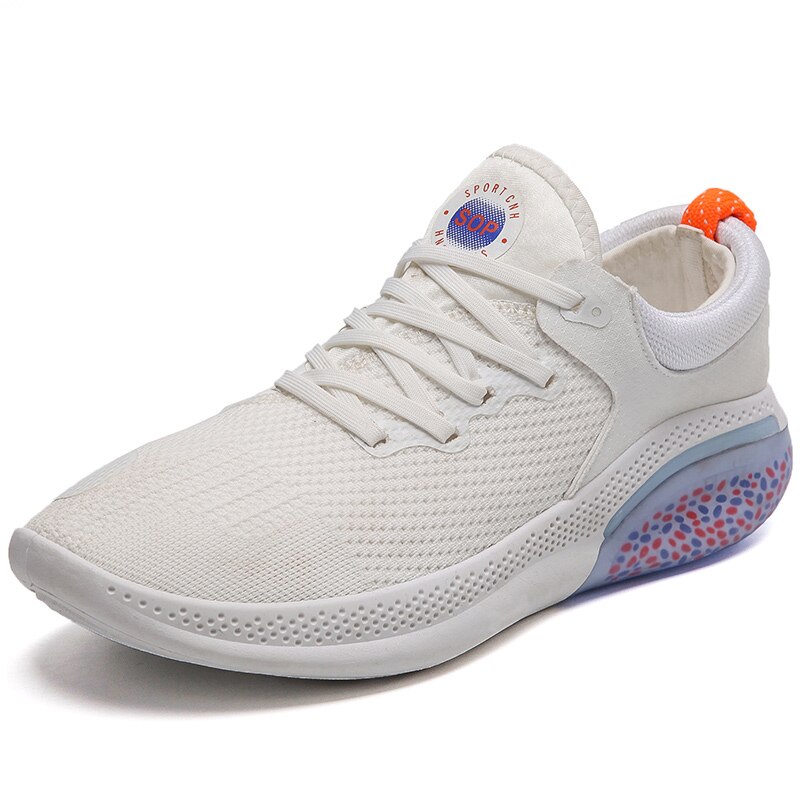 Breathable Holes Summer Men's Shoes Lightweight non-slip casual man sneakers soft men's breathable summer sneakers Air Mesh: White / 10