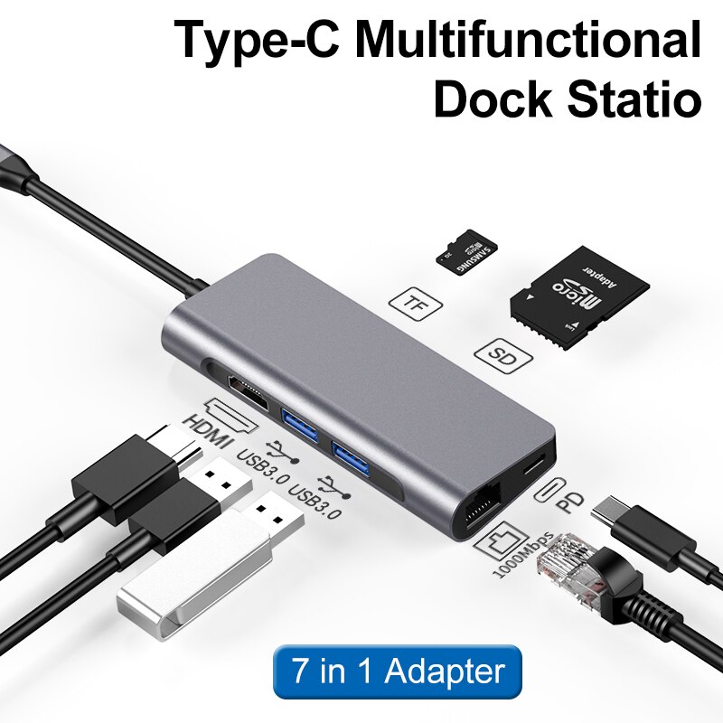 Hub usb c-tipo c para multi portas usb 3.0 tipo c adaptador de energia usb3.0 USB-C hub divisor dock para macbook pro ar usbc h