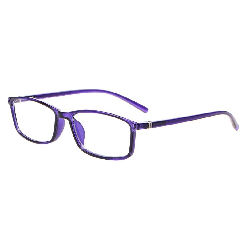 Gafas de ordenador clásicas Marco rectangular Anti Blue Light radiación para hombre y mujer X7YA: Purple